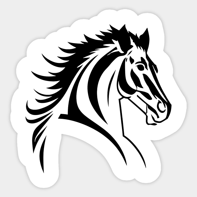Gorgeous Horse silhouette Sticker by The D Family
